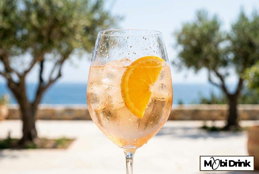 Klasyczny Aperol Spritz z plastrem pomarańczy