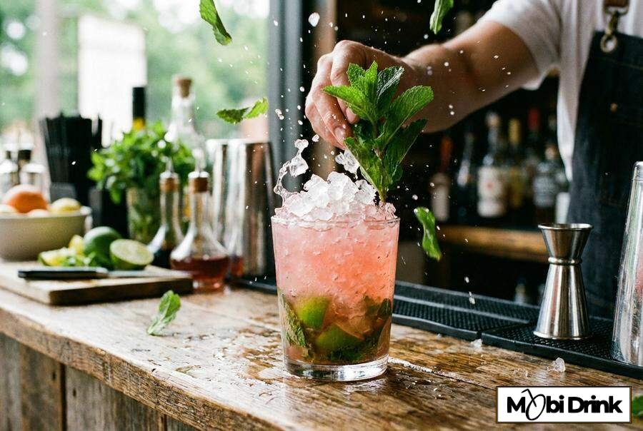 Arbuzowe mojito z wódką miętą i limonką