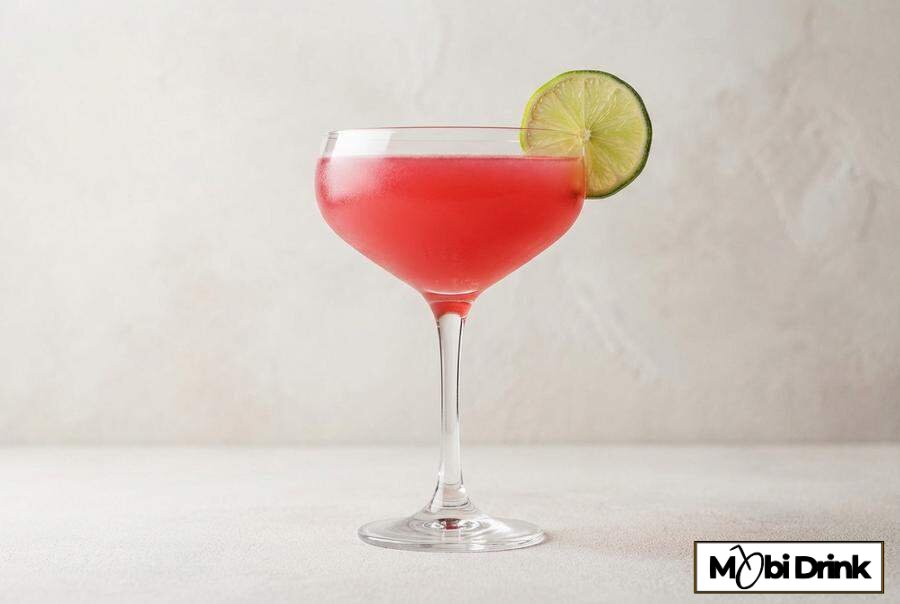 Różowy bacardi cocktail z grenadyną