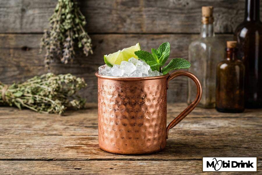 Orzeźwiający Balkan Mule w miedzianym kubku