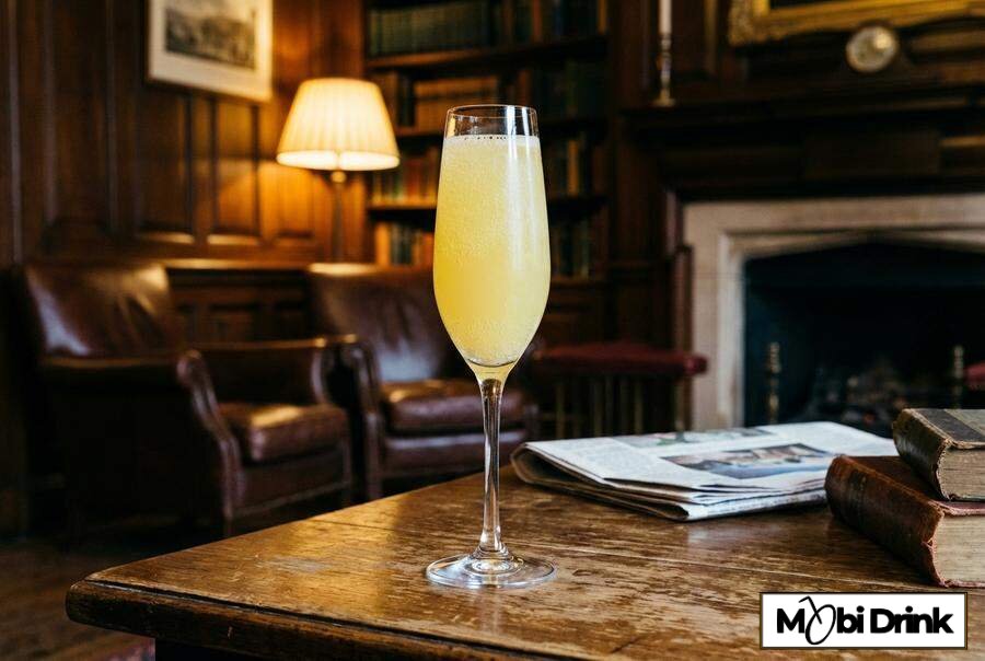 Koktajl Buck's Fizz w kieliszku typu tulipan