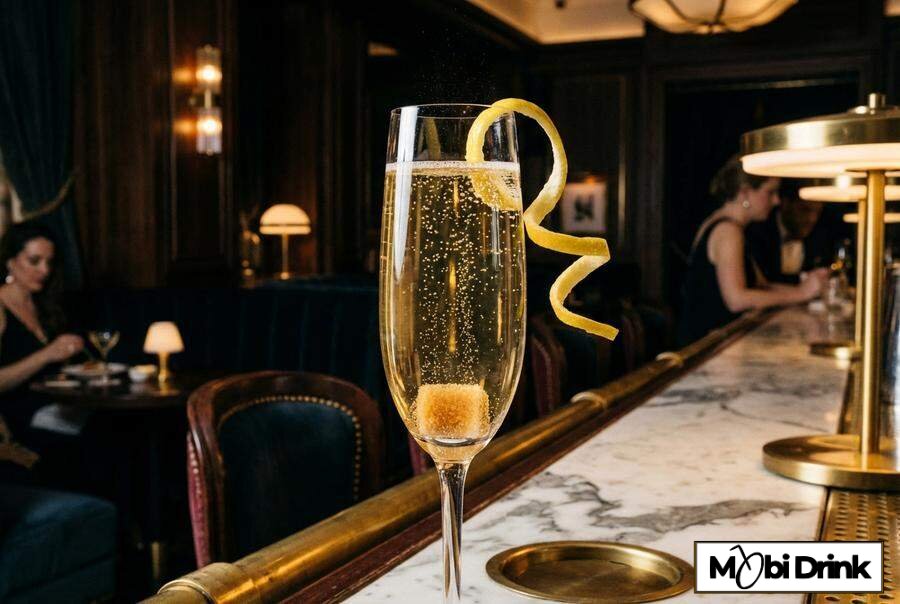 Elegancki Champagne Cocktail z kostką cukru