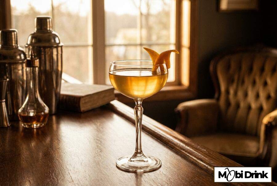 Złocisty drink Chrysanthemum z wermutem