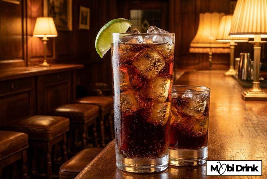 Klasyczny drink cuba libre z limonką