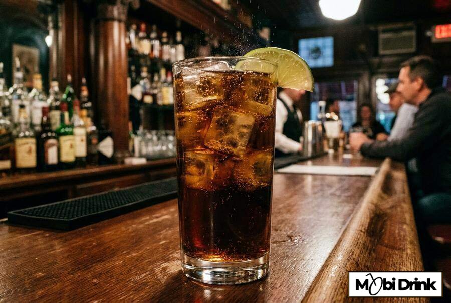 Klasyczny drink Cuba Libre z limonką