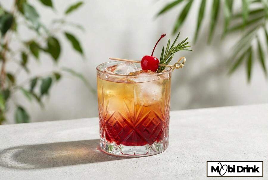 Czerwony drink z cydrem i wódką