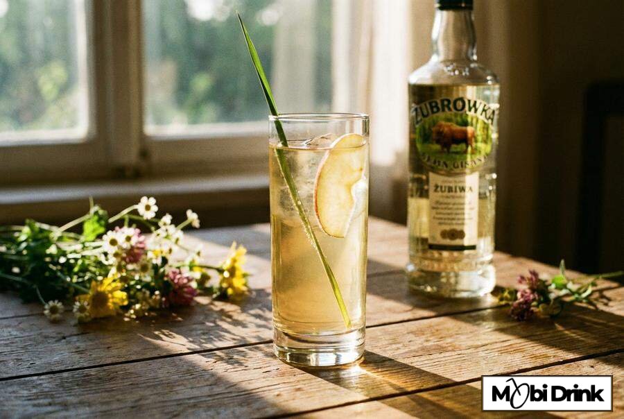 Drink żubrówka z cydrem