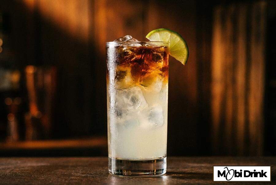 Dark n Stormy drink z ciemnym rumem i imbirem