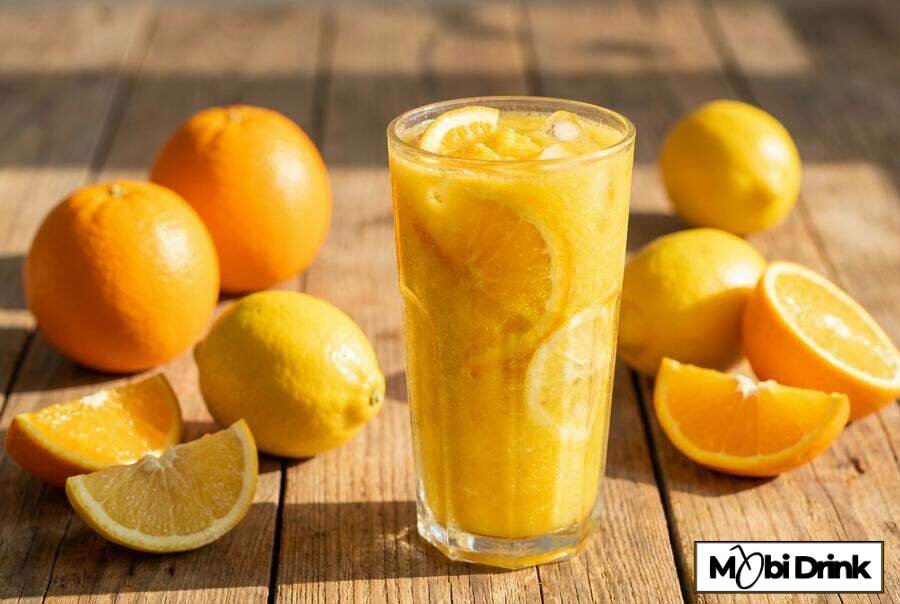 Cytrusowy drink z wódką z całych owoców