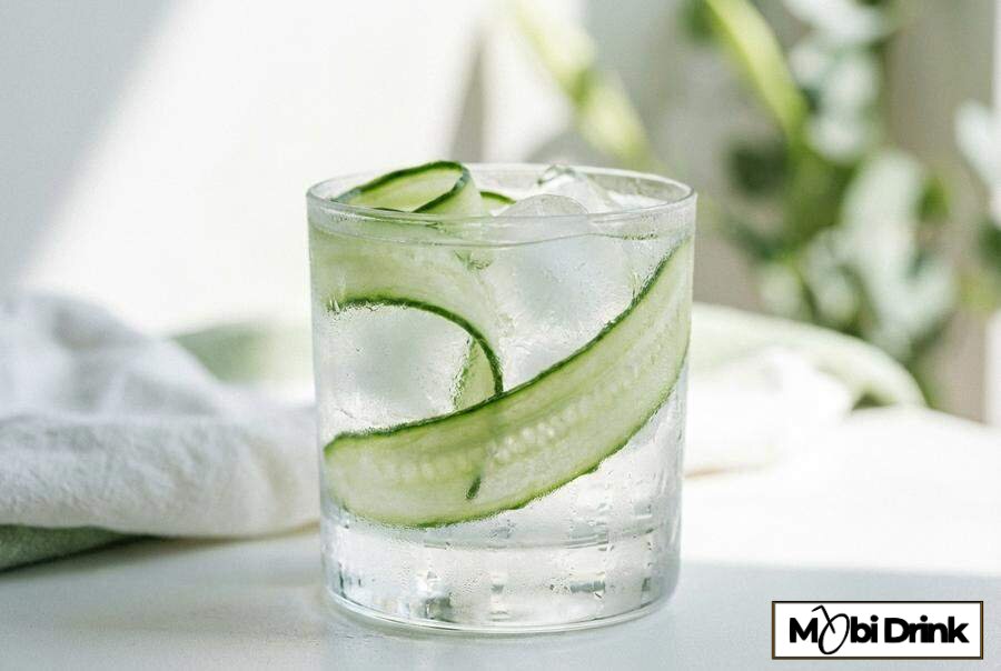 Orzeźwiający drink z wódką ogórkiem i Spritem