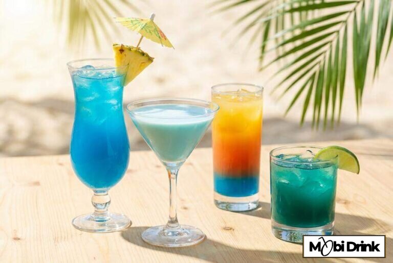 Drinki z Malibu i Blue Curacao