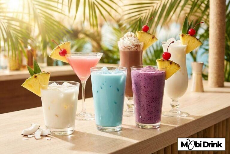 Drinki z Malibu z mlekiem