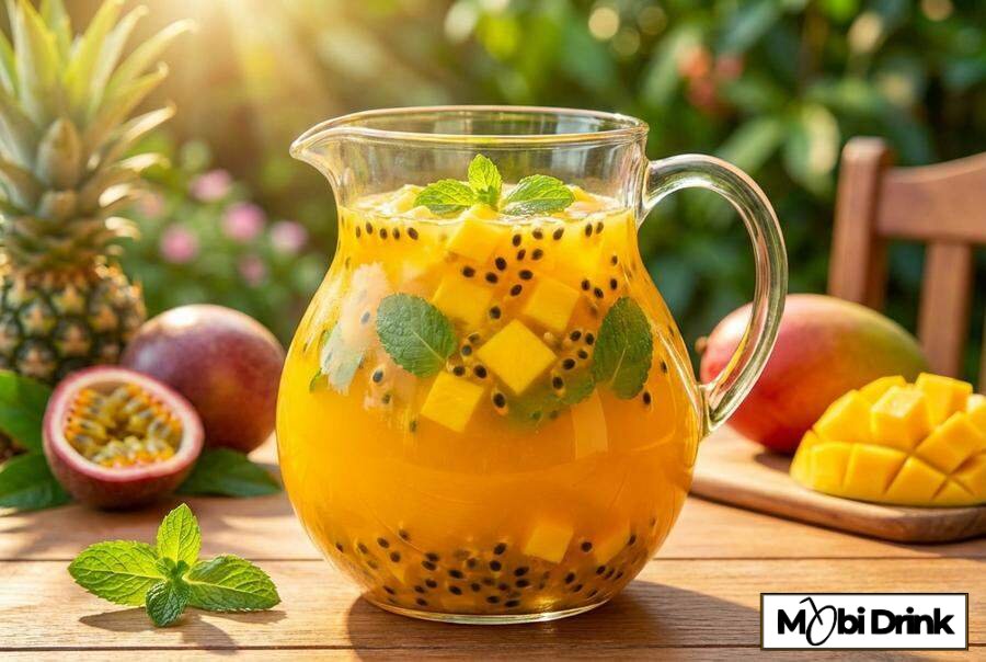 Egzotyczny poncz mango z marakują