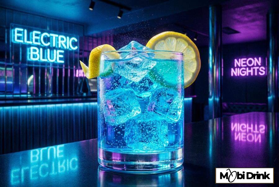 Neonowy drink electric smurf z blue curacao