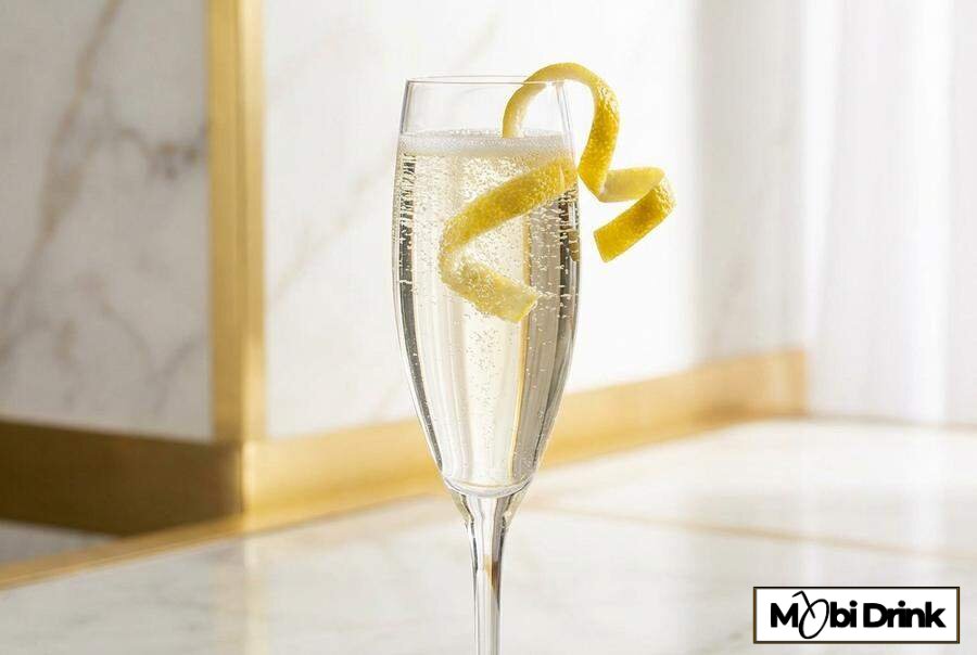 Drink French 75 z szampanem i ginem