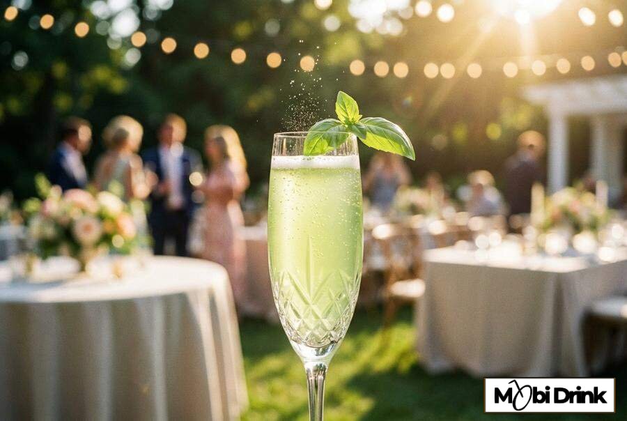 Musujący drink Gin Basil z Prosecco