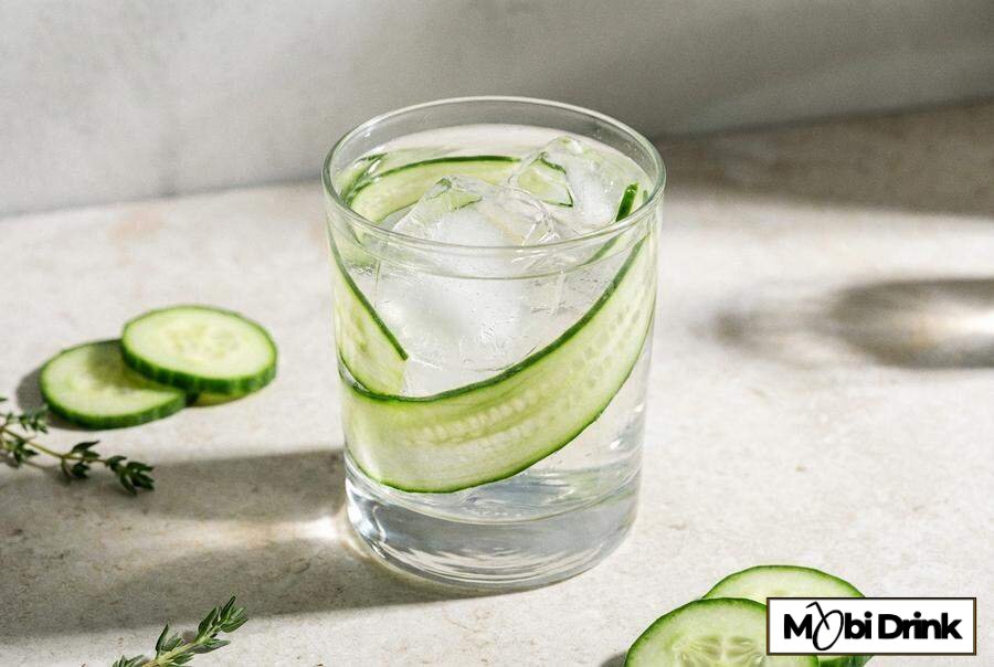 Drink z ginem cydrem i ogórkiem