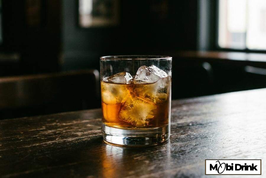 Drink Godfather z whisky i amaretto na lodzie