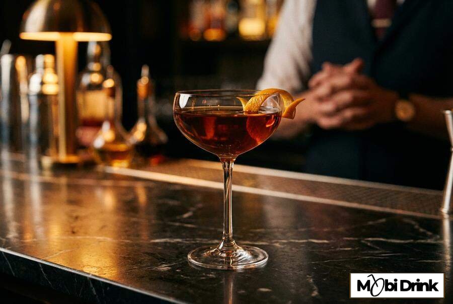 Klasyczny drink Hanky Panky w kieliszku coupe