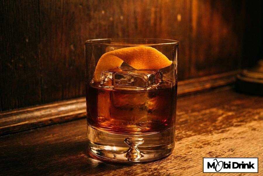 Hennessy Old Fashioned na dużej kostce lodu