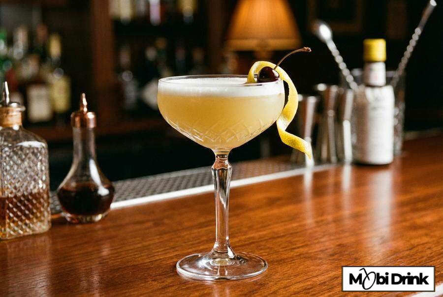 Elegancki koktajl Honey Sour z pianką