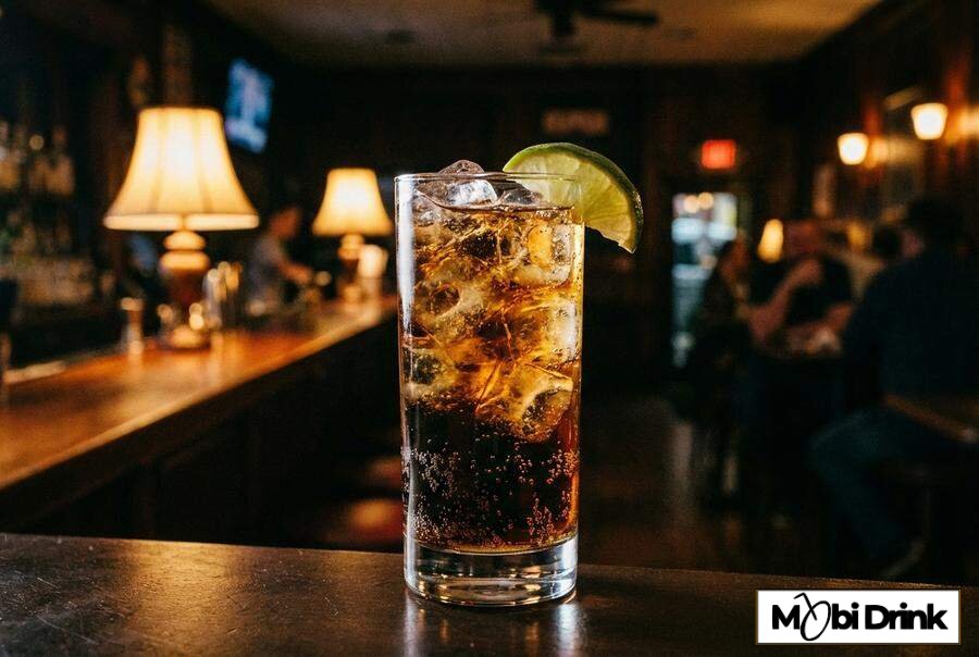 Klasyczny drink Jack and Coke z limonką