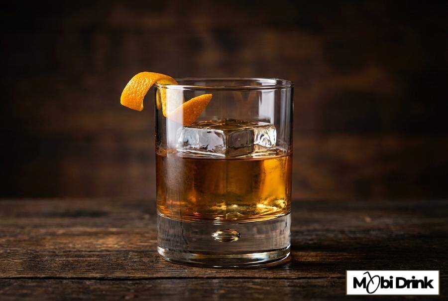 Klasyczny Jameson Orange Old Fashioned ze skórką pomarańczy