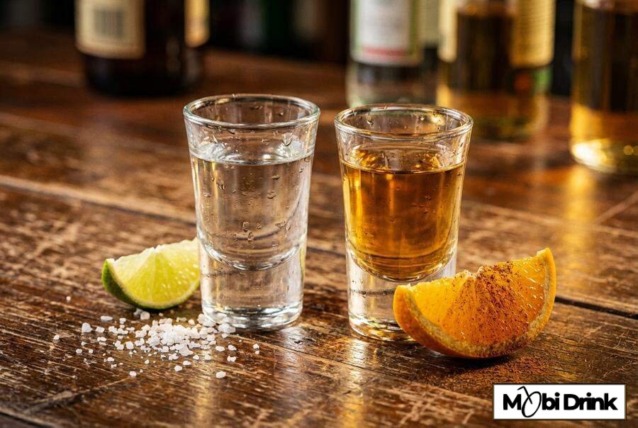 Klasyczna Tequila Silver z limonką i Gold z pomarańczą