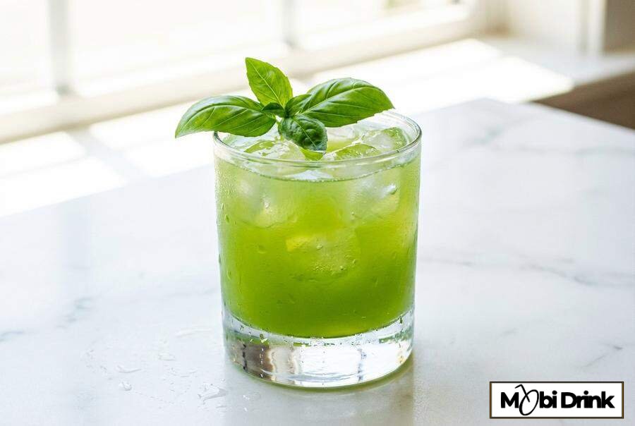 Klasyczny zielony drink Gin Basil Smash