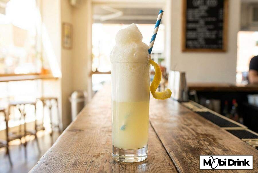 Musujący Limoncello Gin Fizz z pianą