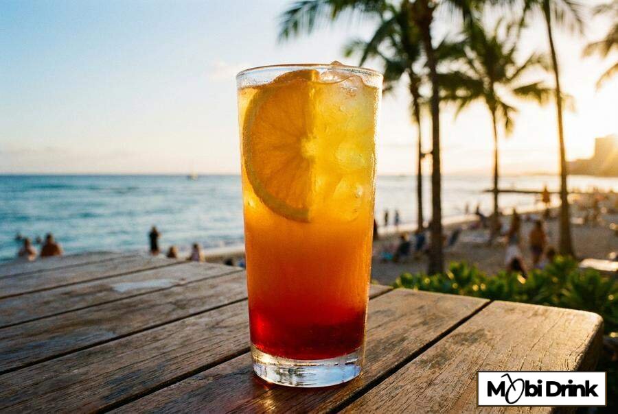 Kolorowy drink Limoncello Sunrise z grenadyną