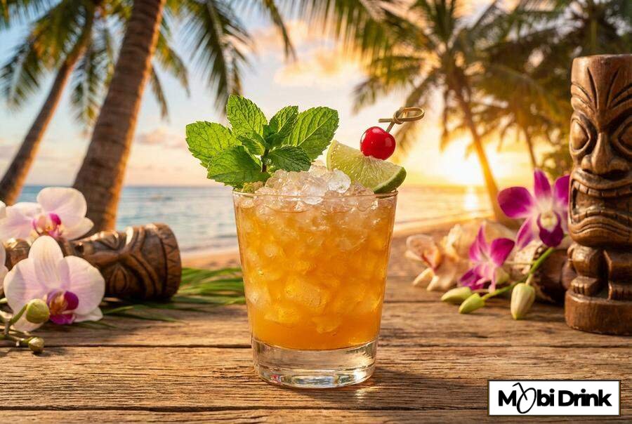 Egzotyczny Mai Tai z miętą
