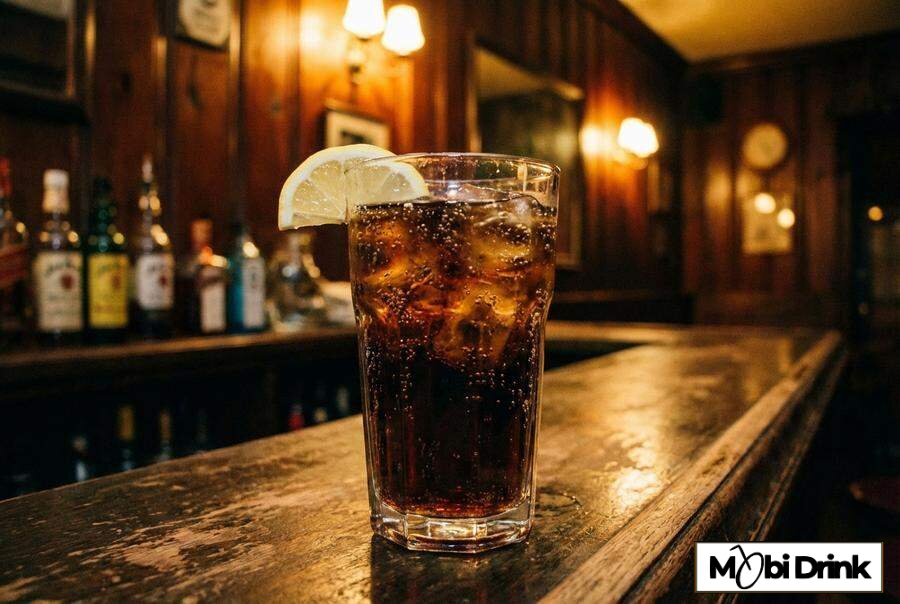 Prosty drink Malibu z Colą i cytryną
