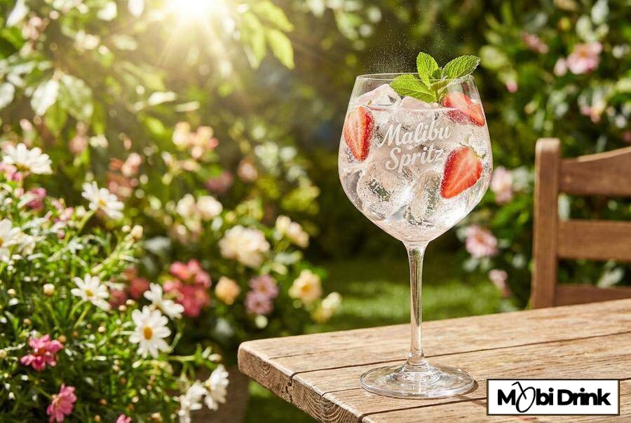 Musujący Malibu Spritz z owocami