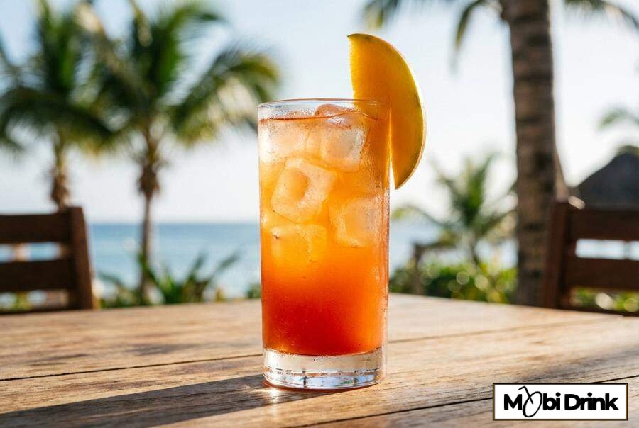 Orzeźwiający drink Mango Breeze z lodem