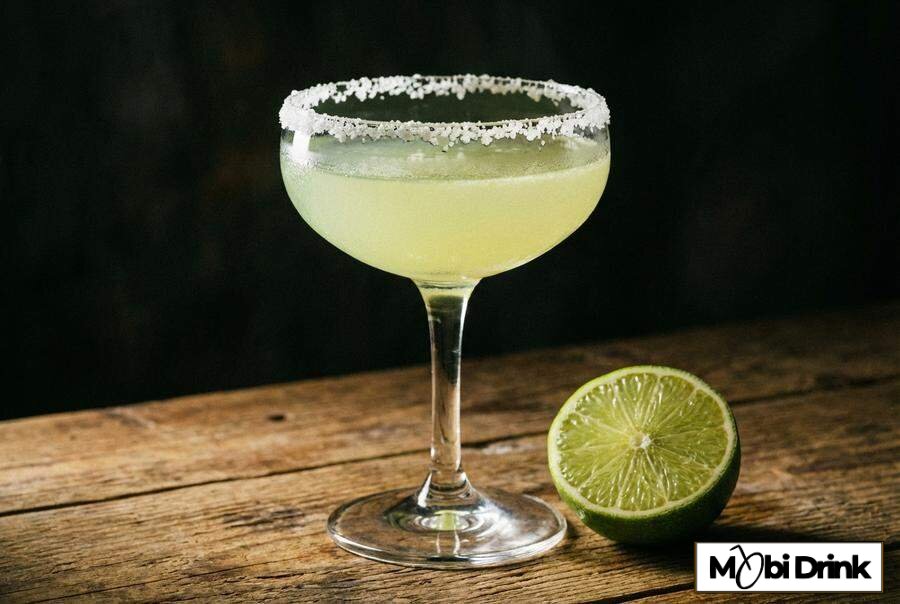 Klasyczna Margarita z solą na brzegu kieliszka
