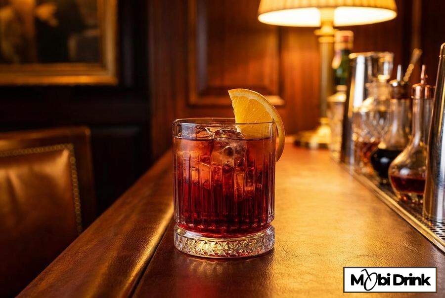 Czerwone Martini Rosso ze Sprite i pomarańczą