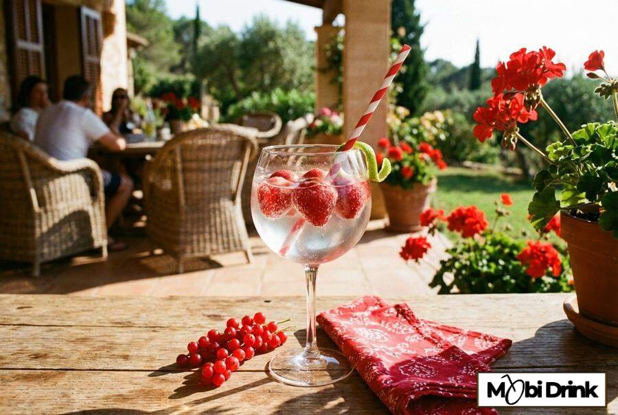 Martini ze Sprite i mrożonymi truskawkami
