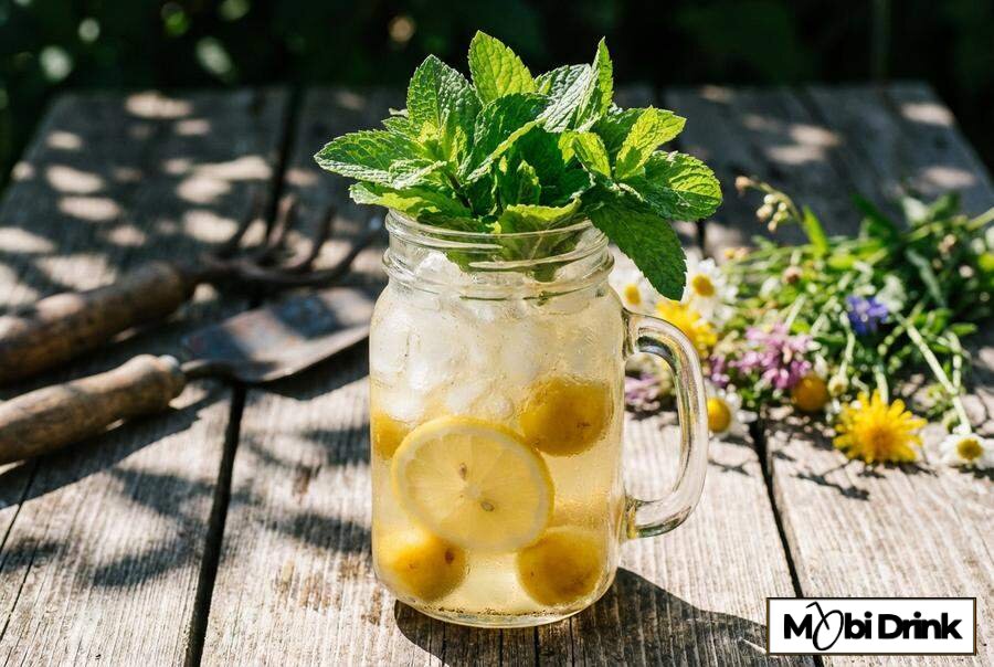 Orzeźwiający drink z lemoniadą i mirabelką