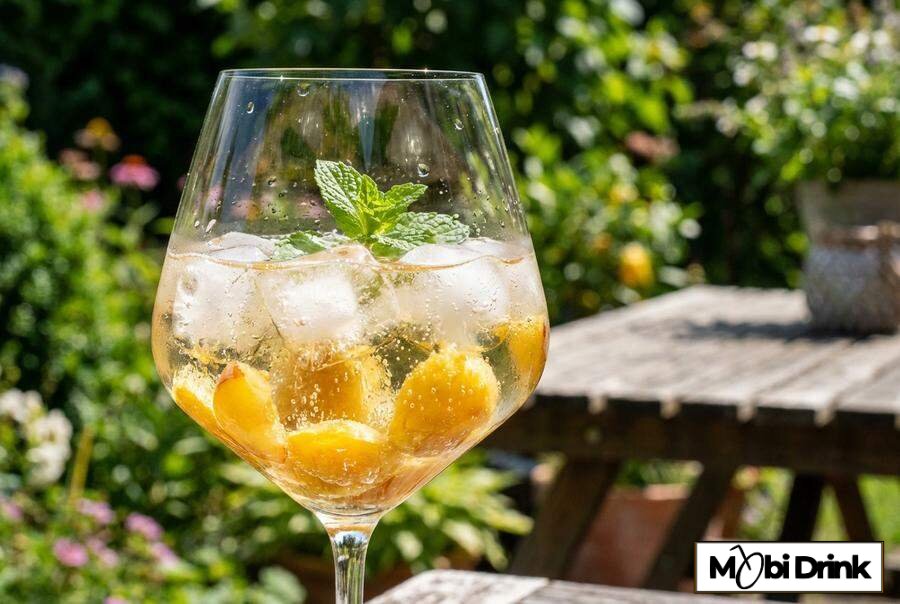 Mirabelkowy Spritz z prosecco i owocami