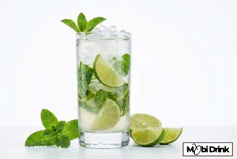 Klasyczne mojito z miętą i limonką w szklance