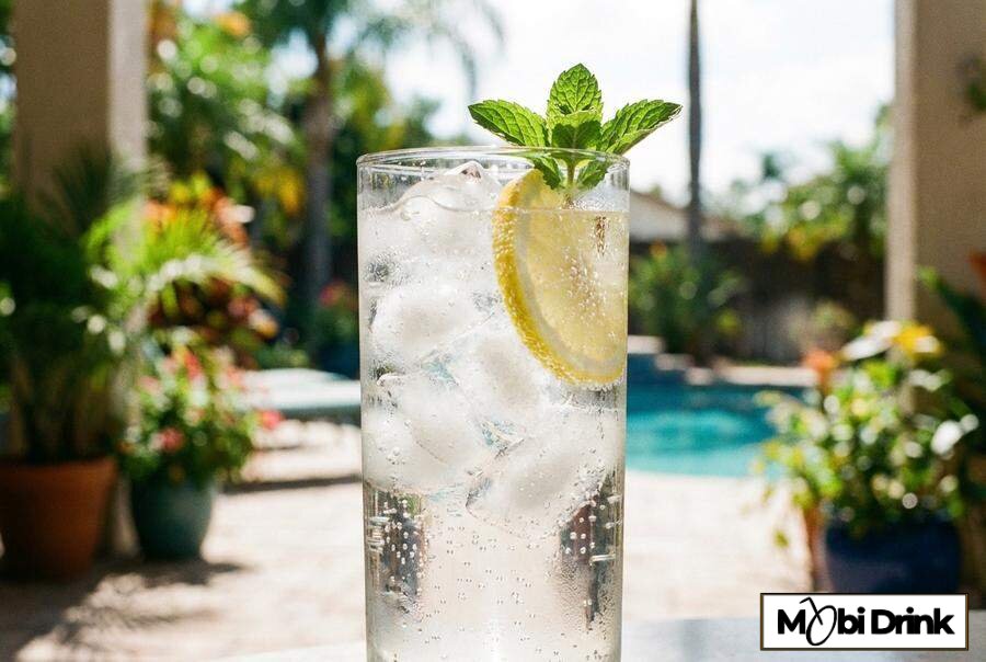 Orzeźwiający drink Molinari Collins w wysokiej szklance