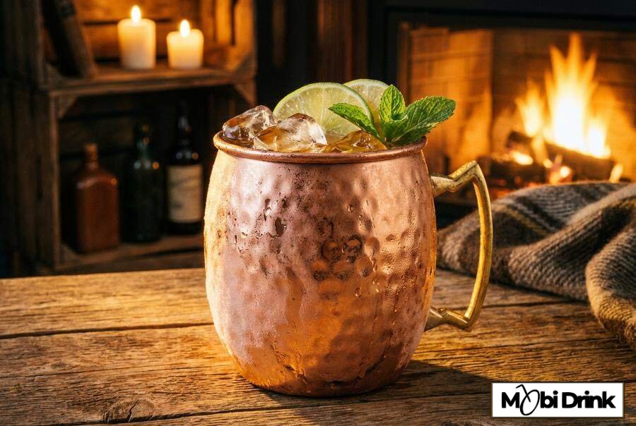 Drink moscow mule w miedzianym kubku
