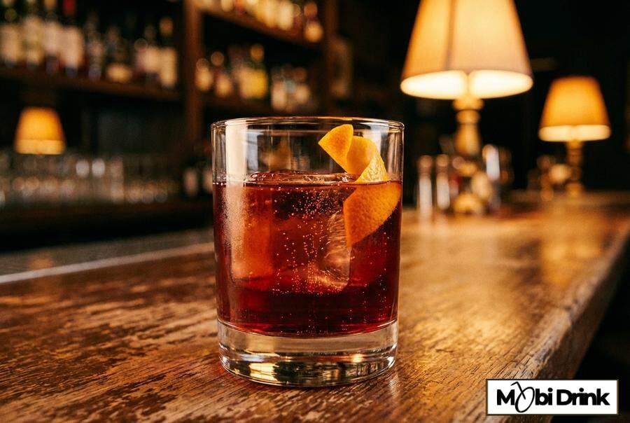 Klasyczny drink Negroni Sbagliato z prosecco