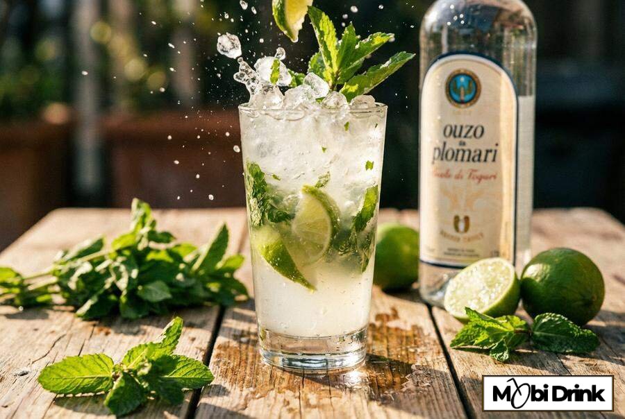 Greckie Mojito czyli drink Ouzito z limonką i świeżą miętą