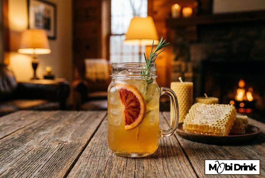 Drink Pasieka z miodem i cytrusami w słoiku