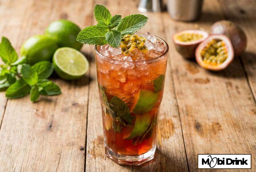 Mojito z marakują i dużą ilością mięty