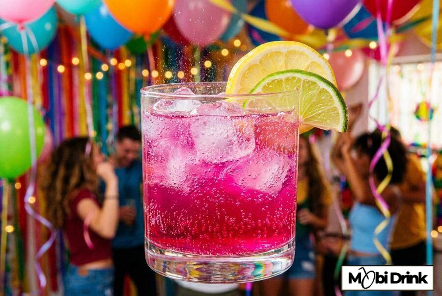 Słodki drink Passoa ze Sprite i cytryną