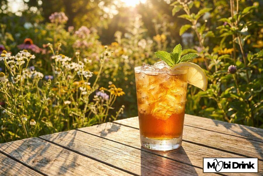 Mrożona herbata z dodatkiem likieru brzoskwiniowego Jim Beam