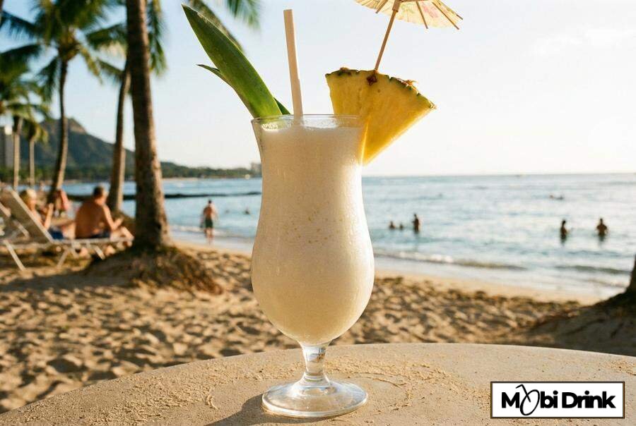 Klasyczna pina colada z ananasem i kokosem